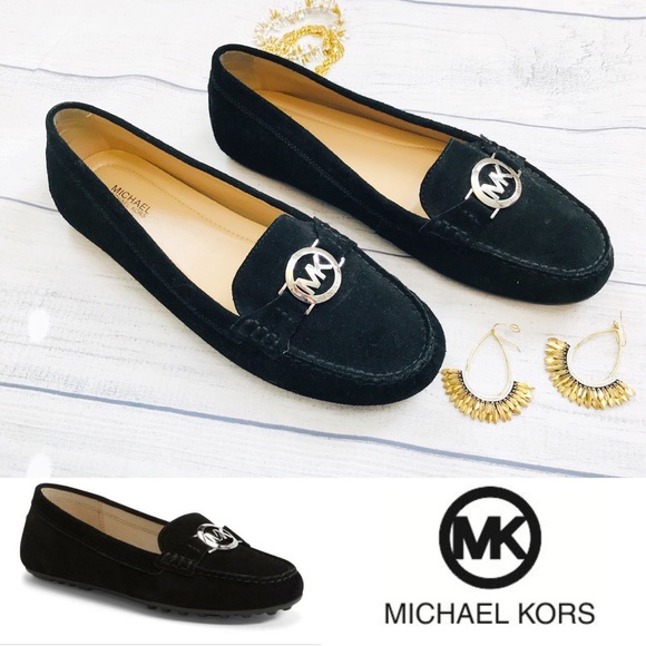 Michael Kors Black Suede Loafers 